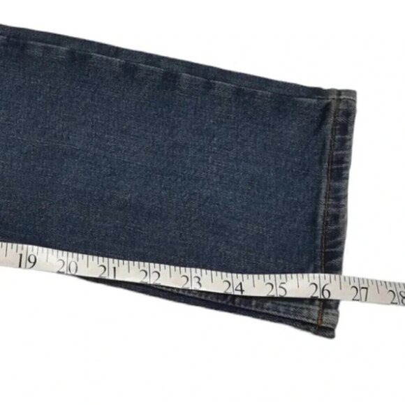 Zara Straight Leg High Waist Jeans Dark Wash Ankle Crop Size 2 - Picture 8 of 8